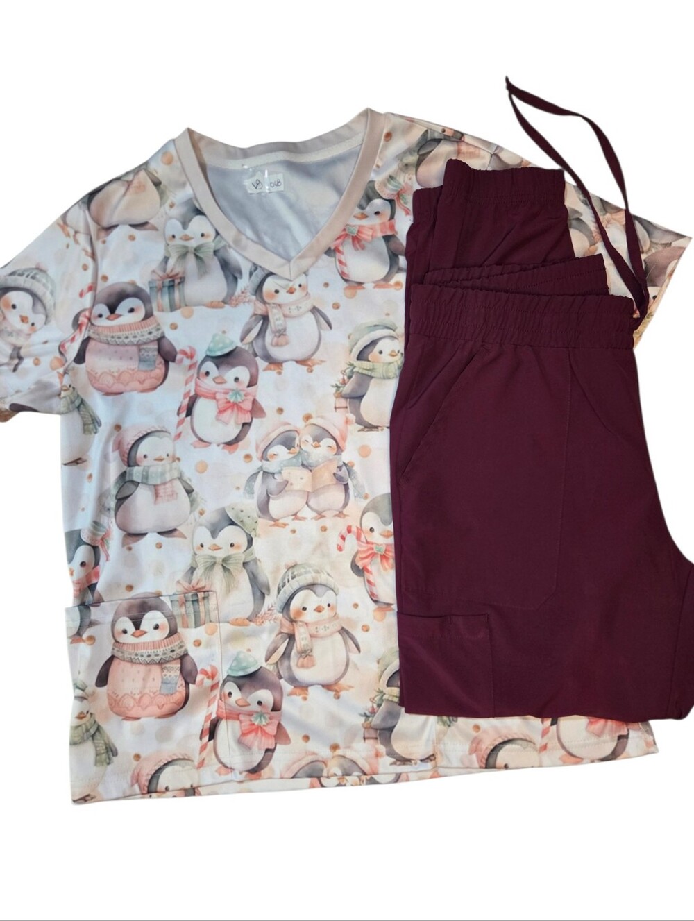 1068 Penguins Scrub Set